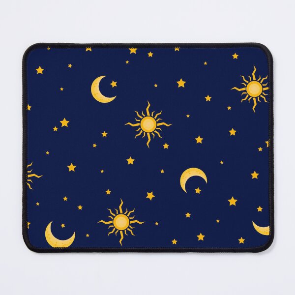 Item preview, Sun, Moon & Stars Seamless Pattern | Celestial Midnight Sky | Golden Cosmic Design designed and sold by RJACreative.