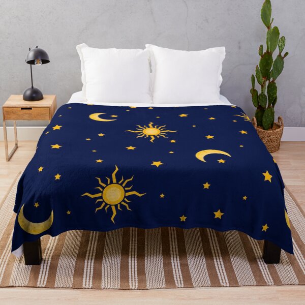 Item preview, Sun, Moon & Stars Seamless Pattern | Celestial Midnight Sky | Golden Cosmic Design designed and sold by RJACreative.
