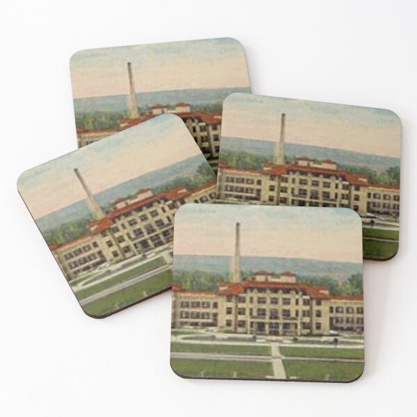 Item preview, Eastern Oregon State Hospital Vintage Postcard – Hospital with Car designed and sold by GhostlyWorld.