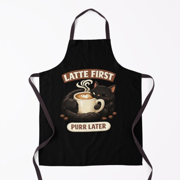 Item preview, Latte First Purr Later designed and sold by Concrete Coffee Studio.