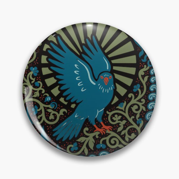 Item preview, Nordic Folk Bird – Scandinavian Floral Folk Art Illustration designed and sold by KiraChie.