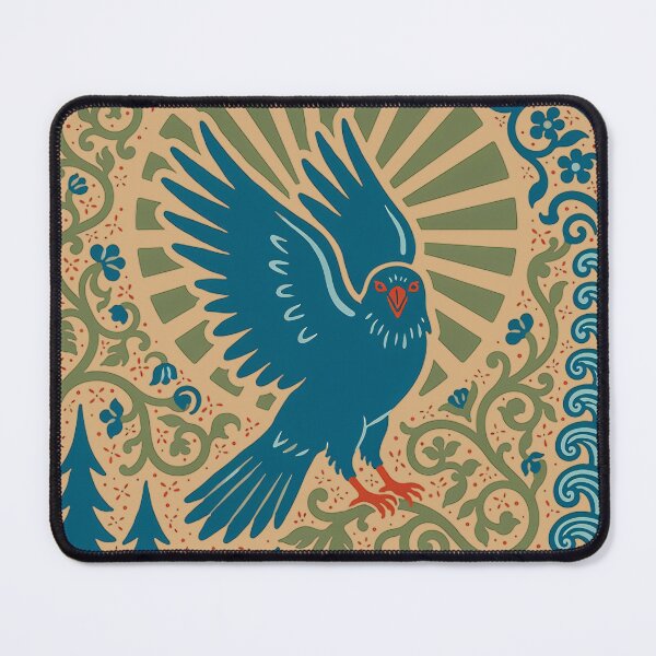 Item preview, Nordic Folk Bird – Scandinavian Floral Folk Art Illustration designed and sold by KiraChie.