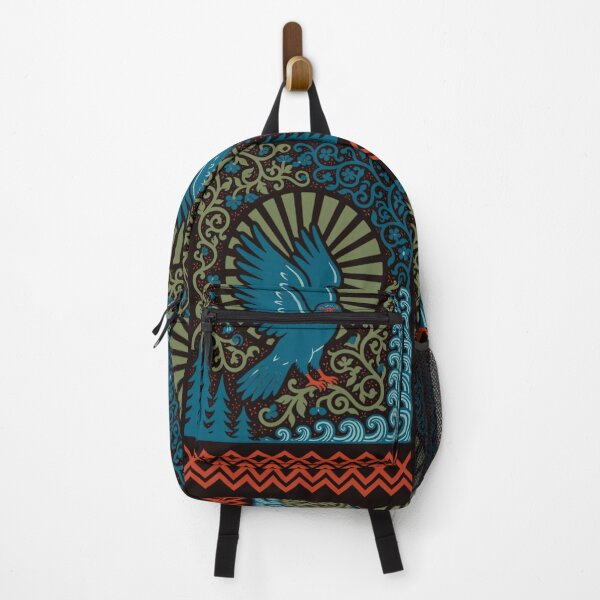 Item preview, Nordic Folk Bird – Scandinavian Floral Folk Art Illustration designed and sold by KiraChie.
