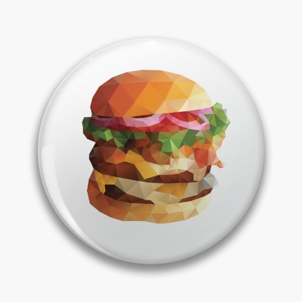 Item preview, Geometric Cheeseburger - Minimalist Fast Food Pop Art designed and sold by polymolystudio.