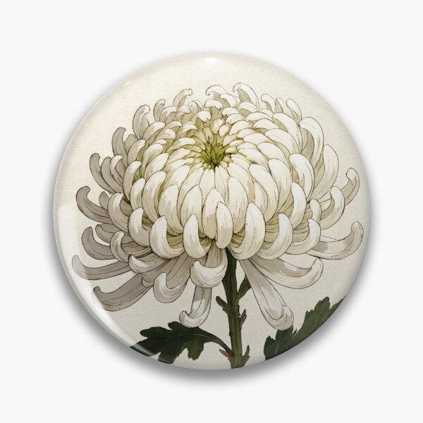 Item preview, Vintage White Spider Chrysanthemum Illustration - Antique Botanical Flower Art designed and sold by Darlin8888.