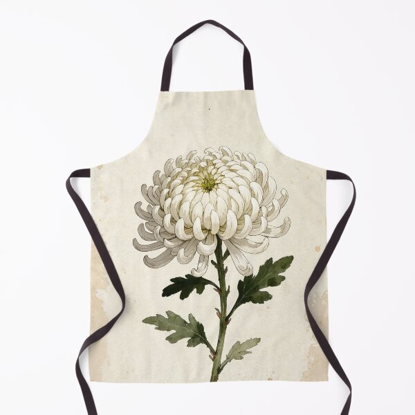 Item preview, Vintage White Spider Chrysanthemum Illustration - Antique Botanical Flower Art designed and sold by Darlin8888.