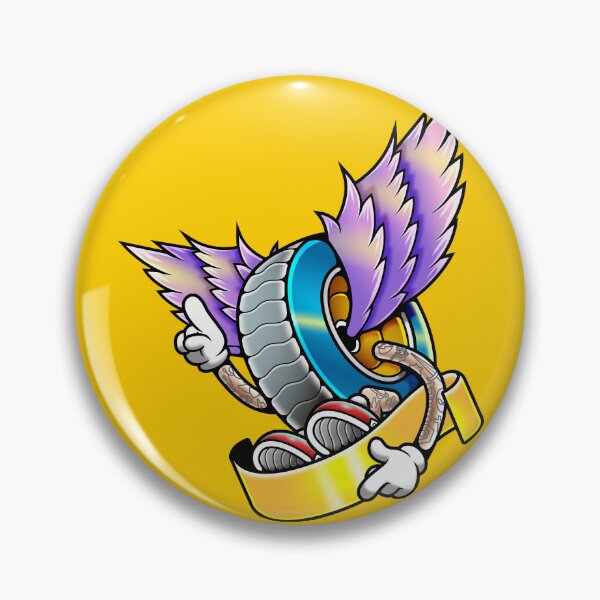Item preview, Cool Flying Cartoon Tire Character Illustration designed and sold by Lexkon Liu's art.