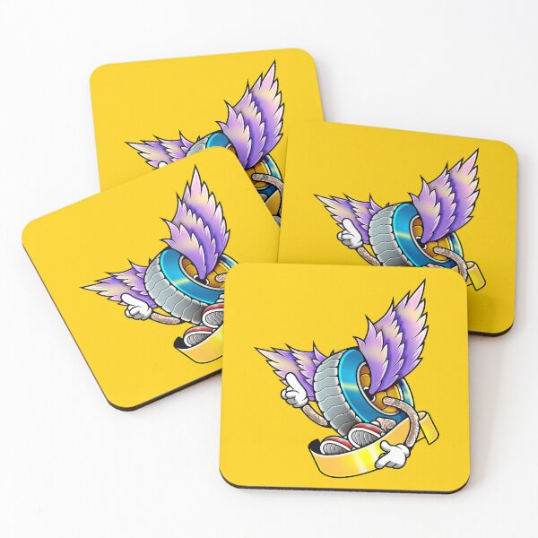 Item preview, Cool Flying Cartoon Tire Character Illustration designed and sold by Lexkon Liu's art.