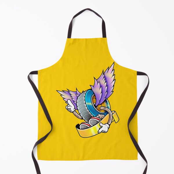 Item preview, Cool Flying Cartoon Tire Character Illustration designed and sold by Lexkon Liu's art.