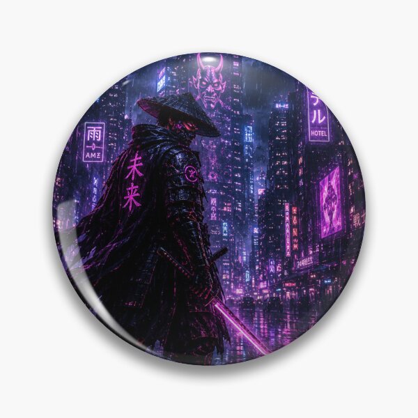 Item preview, Neon Ronin Cyberpunk Samurai Art designed and sold by S06PMarketing.