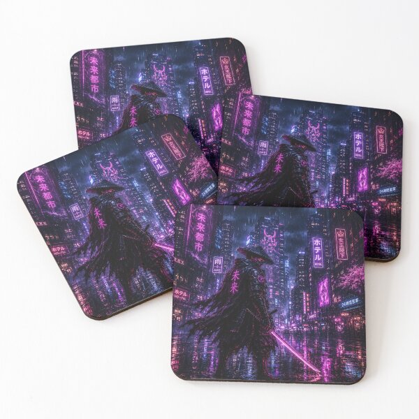 Item preview, Neon Ronin Cyberpunk Samurai Art designed and sold by S06PMarketing.