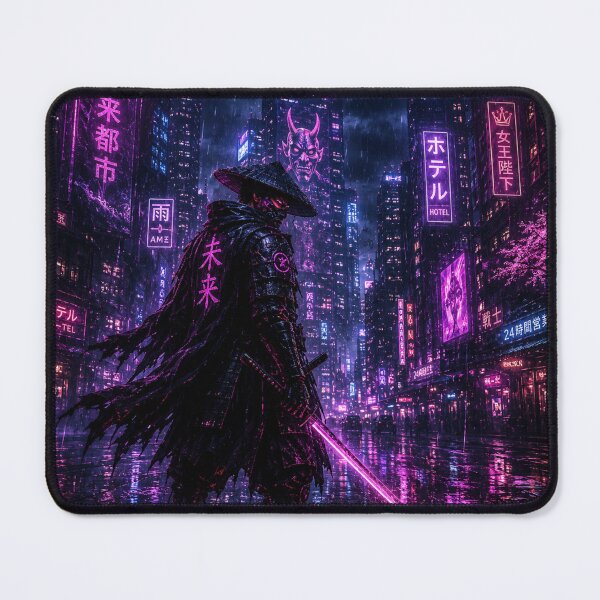 Item preview, Neon Ronin Cyberpunk Samurai Art designed and sold by S06PMarketing.