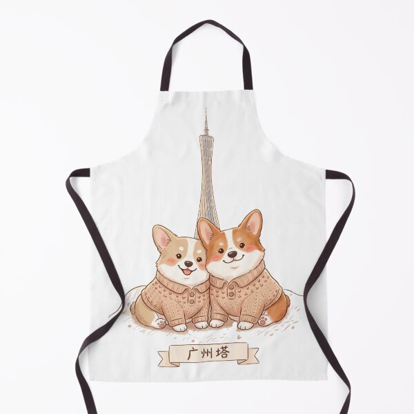 Item preview, Cute Corgis at Guangzhou Canton Tower - Matching Knit Sweater Puppies Travel Art designed and sold by TaiwanMemory.