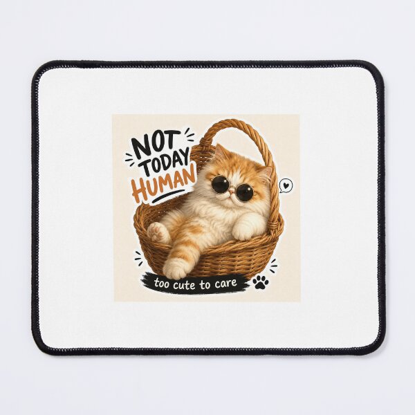 Item preview, Not Today Human Funny Cat Shirt – Too Cute To Care Cat Lover Gift designed and sold by Rogue Heart Collective™.
