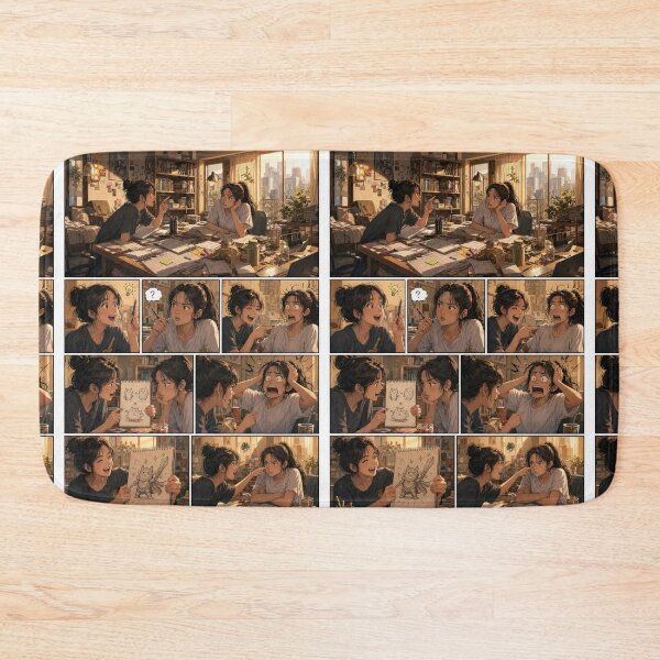 Item preview, Student Life Cozy Reading Room Comic Print designed and sold by Grafititee.
