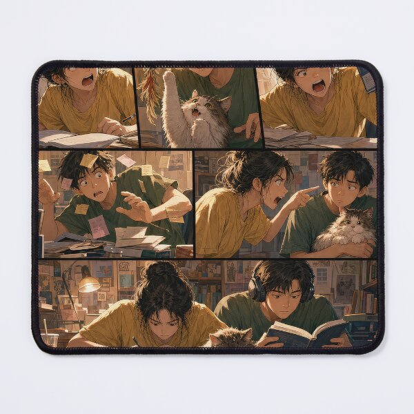Item preview, Student Life Cozy Reading Room Comic Print designed and sold by Grafititee.