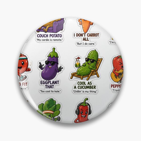 Item preview, vegetable stickers designed and sold by Raj Studio.
