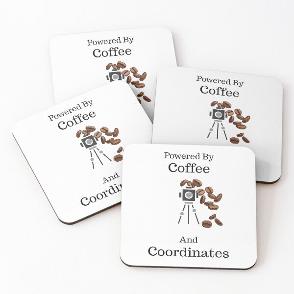 Item preview, Powered By Coffee And Coordinates Gift Idea For Land Surveyors designed and sold by Glitch-Cult.