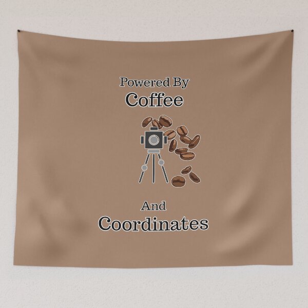 Item preview, Powered By Coffee And Coordinates Gift Idea For Land Surveyors designed and sold by Glitch-Cult.