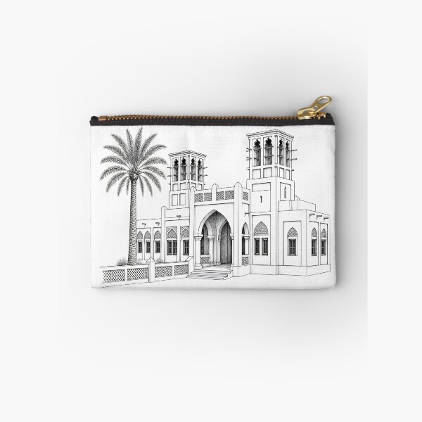 Item preview, Traditional Emirati Wind Tower House Line Art designed and sold by NUSKHAH UAE | Emirati Heritage Art.