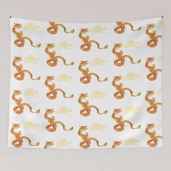 Item preview, Golden Chinese Dragon – Traditional Oriental Fantasy Art Design designed and sold by Emianartstudio.