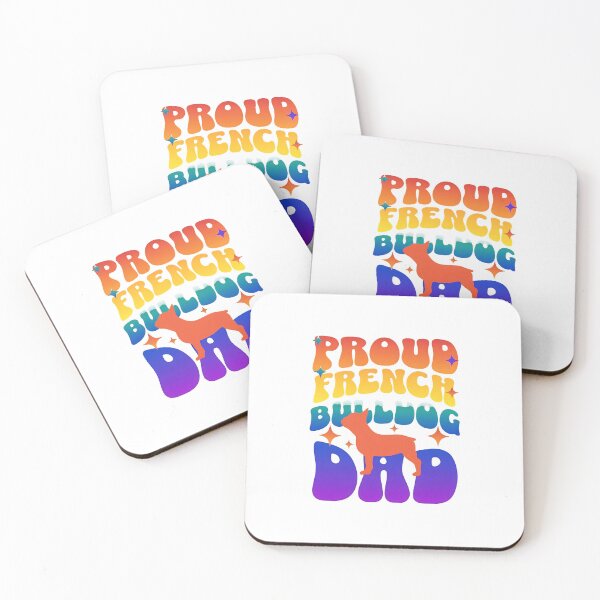 Item preview, Proud French Bulldog Dad Retro Rainbow designed and sold by SoyLamderma.