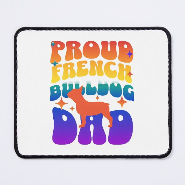 Item preview, Proud French Bulldog Dad Retro Rainbow designed and sold by SoyLamderma.