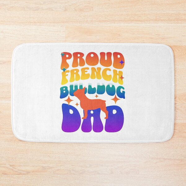 Item preview, Proud French Bulldog Dad Retro Rainbow designed and sold by SoyLamderma.
