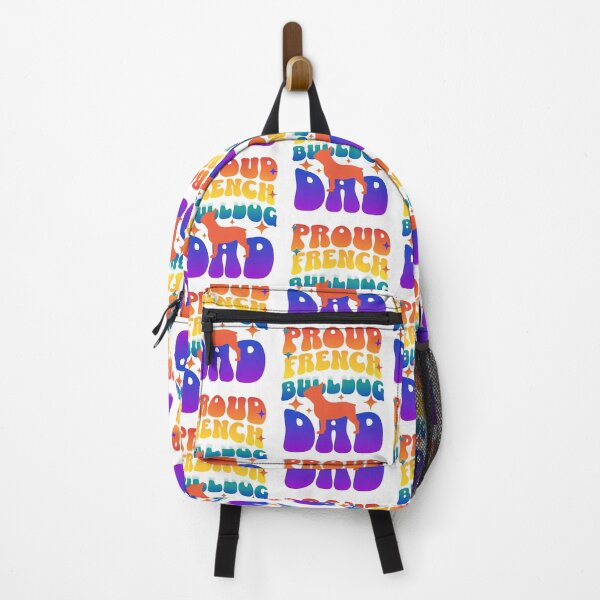 Item preview, Proud French Bulldog Dad Retro Rainbow designed and sold by SoyLamderma.