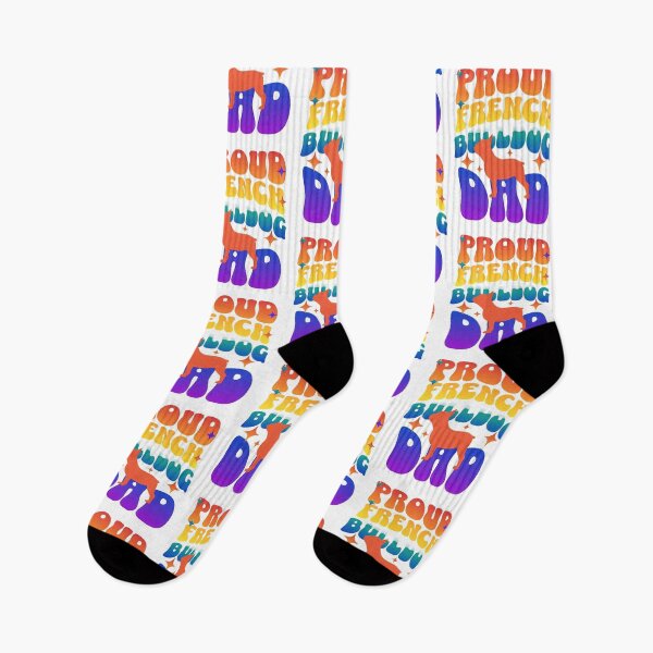 Item preview, Proud French Bulldog Dad Retro Rainbow designed and sold by SoyLamderma.