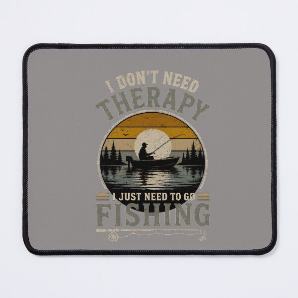 Item preview, No Therapy Required, Just Fishing Retro and Vintage Design designed and sold by dytf79.