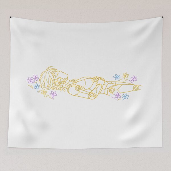 Item preview, Cyborg Flower Field Line Art designed and sold by KungPowUnicorn.