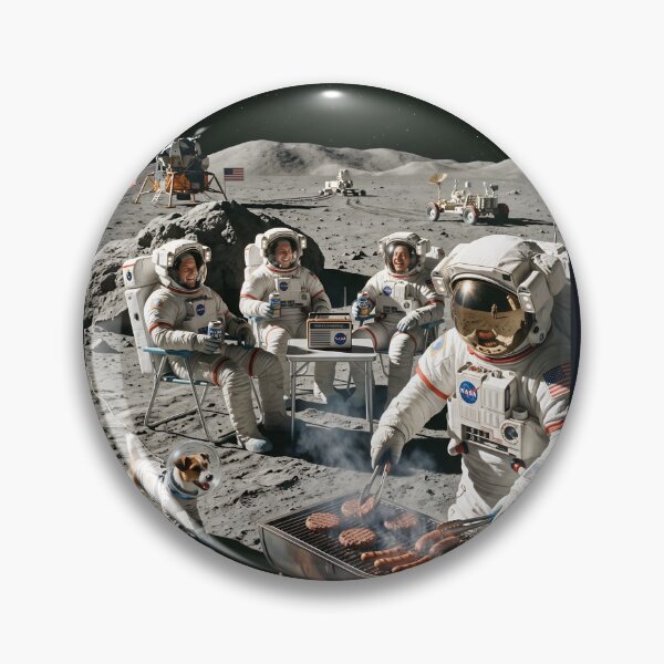 Item preview, Grilling on the moon designed and sold by WiseBow.