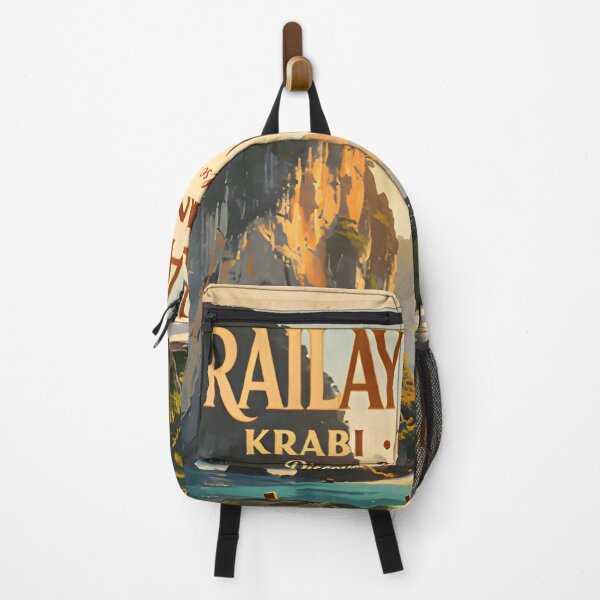 Item preview, Railay Beach Thailand Vintage Travel Poster Tropical Coastal Wall Art designed and sold by Spirit of Siam.