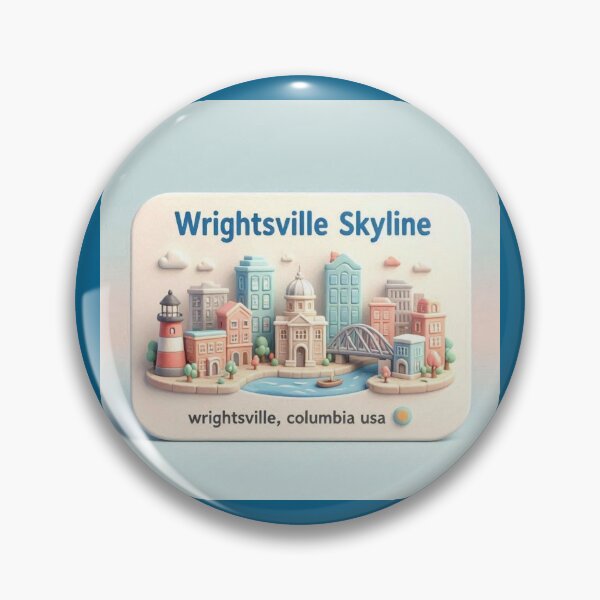 Item preview, Skyline Label  Label Text WRIGHTSVILLE, COLUMBIA USA ??  designed and sold by PaintMeWorld.
