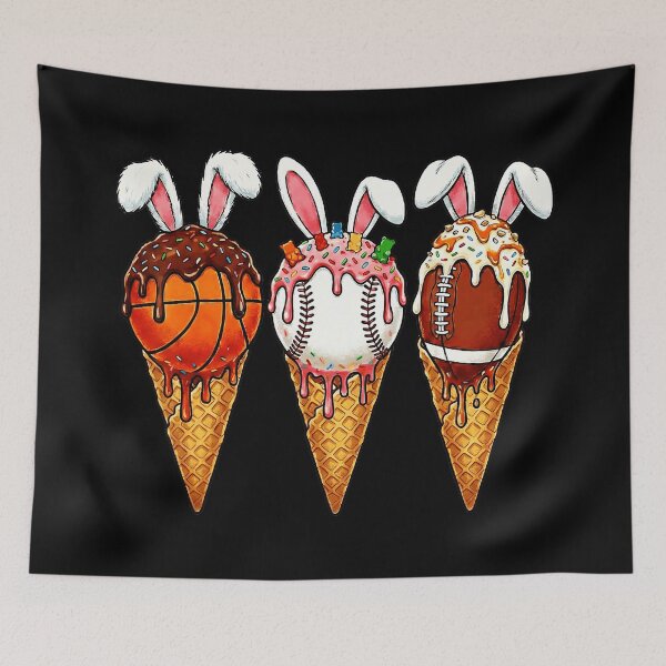 Item preview, Melting Sports Ice Cream Cones with Bunny Ears Funny Easter designed and sold by allistermariam.