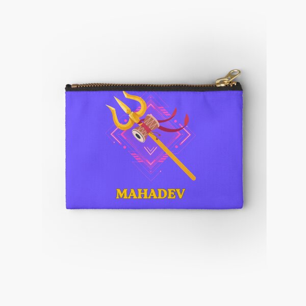Item preview, Mahadev Trishul and Damru Neon Cyberpunk Geometric Art designed and sold by BOBSHAZ.
