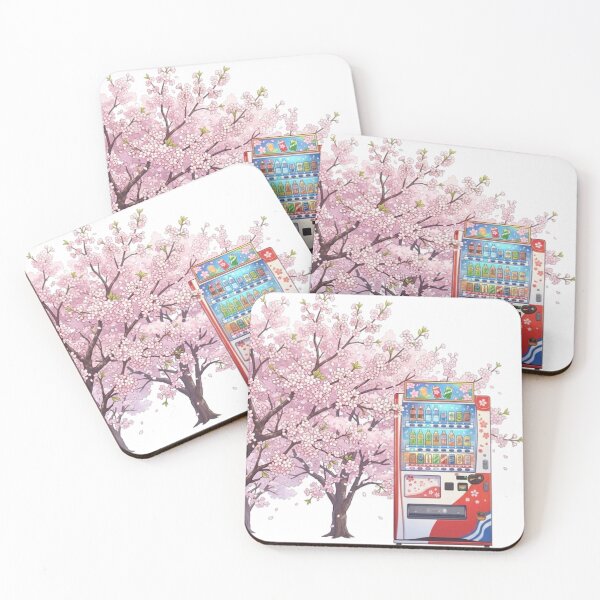 Item preview, Cherry Blossoms and Japanese Vending Machine Aesthetic Illustration designed and sold by vekotpu.