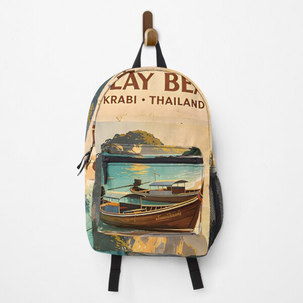 Item preview, Railay Beach Thailand Vintage Travel Poster Tropical Coastal Wall Art designed and sold by Spirit of Siam.