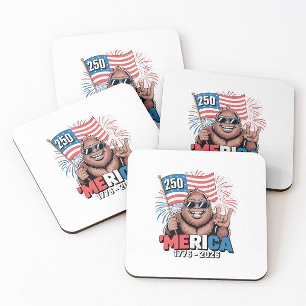 Item preview, Bigfoot Merica Rock American Flag Patriotic 4th of July designed and sold by sailorjessiArt.