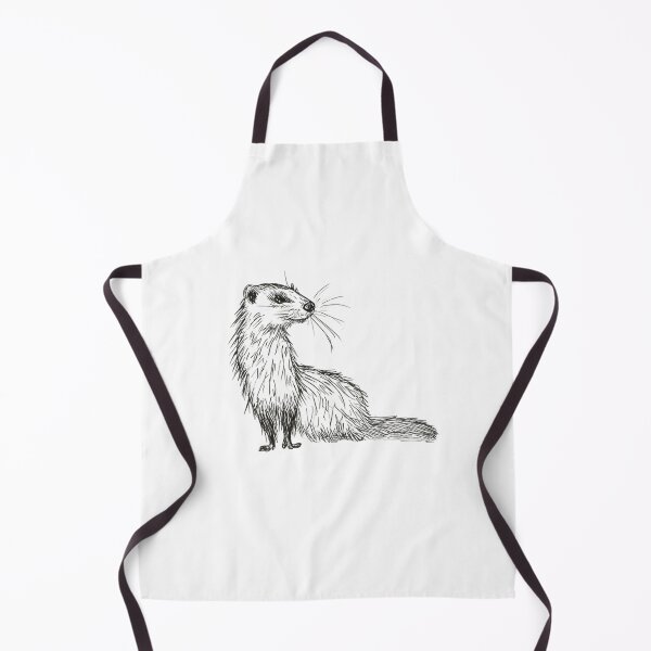 Item preview, Cute Ferret Pencil Sketch Whimsical Animal Drawing designed and sold by DesignByNoir.