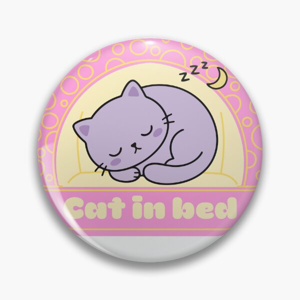 Item preview, Cute Sleeping Cat in Bed Retro Kawaii designed and sold by Cafya.