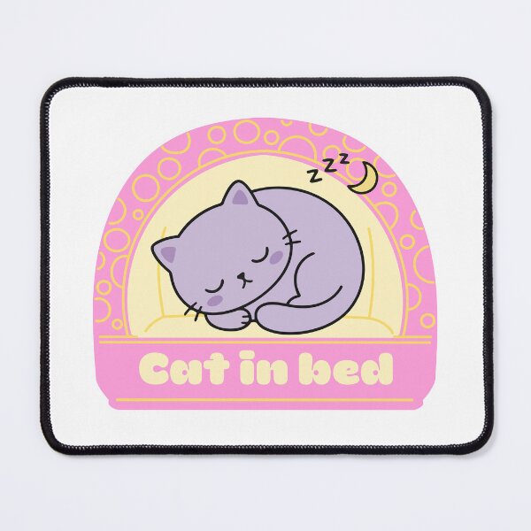 Item preview, Cute Sleeping Cat in Bed Retro Kawaii designed and sold by Cafya.