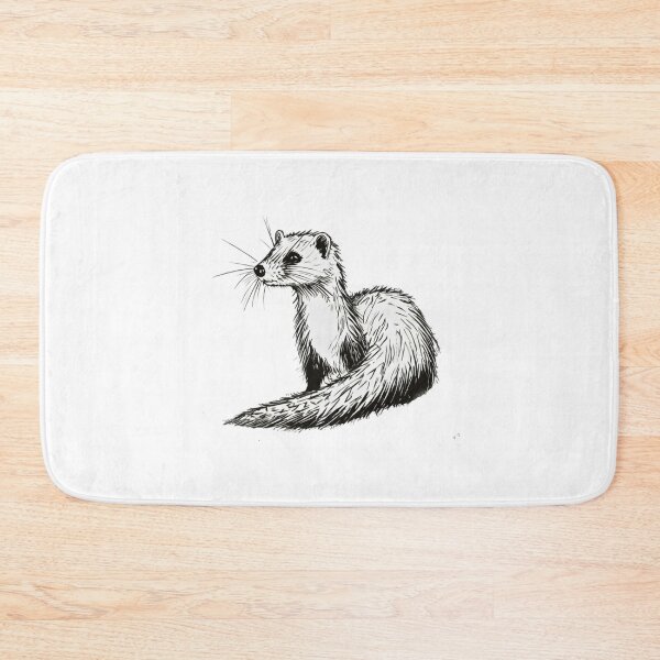 Item preview, Detailed Ferret Drawing Vintage Pencil Sketch Art designed and sold by DesignByNoir.