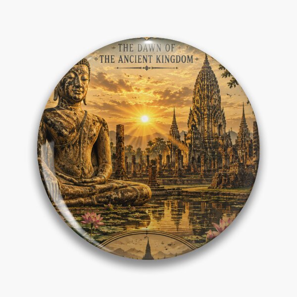 Item preview, Siam Heritage SukhoThai The dawn of Ancient Kingdom Thailand Black background,brafdesign  designed and sold by Brafdesign.