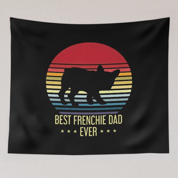 Item preview, Best Frenchie Dad Ever Retro Sunset Dog Dad designed and sold by SoyLamderma.