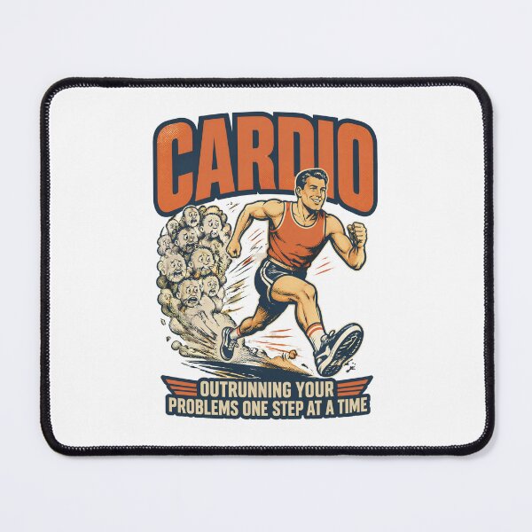 Item preview, Cardio Funny Sarcastic Vintage Gym Humor designed and sold by journeyengine.