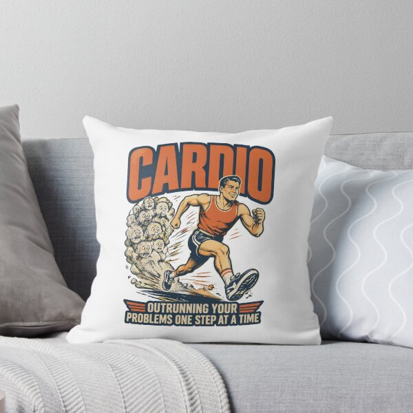 Item preview, Cardio Funny Sarcastic Vintage Gym Humor designed and sold by journeyengine.