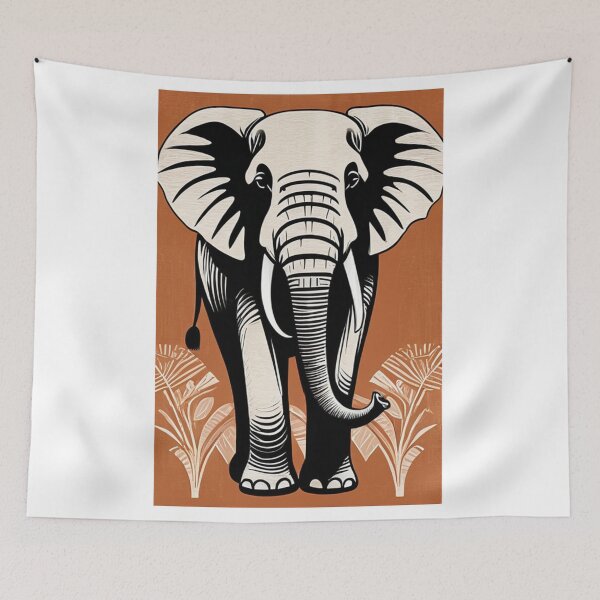Item preview, Art - Abstract Elephant, Afro-Kinetic Aesthetic designed and sold by DoodyPets.