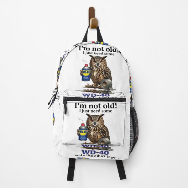 Item preview, I'm Not Old, I Just Need WD-40 and Duct Tape – Funny Aging Owl Meme - Not Old Wd40 Duct Tape Funny Sarcastic Owl Design Aging Humor designed and sold by RaresS.
